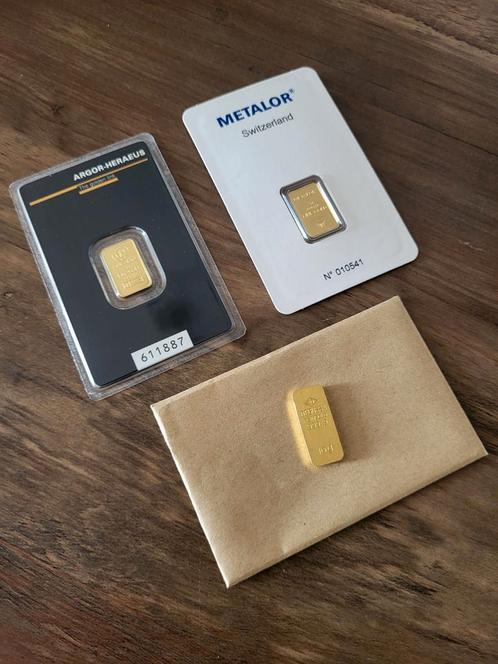 14 gram Goud - 999,9, Postzegels en Munten, Edelmetalen en Baren, Goud, Ophalen