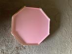 14 roze met gouden rand kartonnen borden (nieuw), Ophalen of Verzenden, Nieuw, Feestartikel