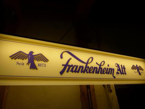vintage lichtreclame bier Frankenheim xl, Collections, Marques de bière, Comme neuf, Panneau, Plaque ou Plaquette publicitaire