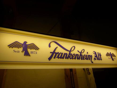 vintage lichtreclame bier Frankenheim xl, Verzamelen, Biermerken, Zo goed als nieuw, Reclamebord, Plaat of Schild, Overige merken
