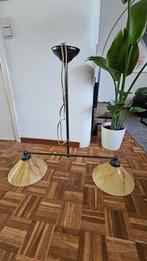 Dubbele hanglamp met gebrand glas, 75 cm ou plus, Utilisé, Enlèvement ou Envoi, Verre
