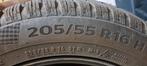 4 winterbanden op velgen, ContiWinterContact 205/55/16 91H, Auto-onderdelen, Banden en Velgen, Ophalen