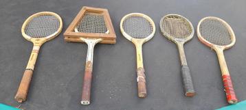 Oude  vintage tennis raketten 