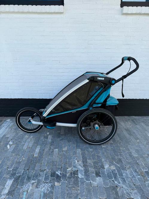 Thule Chariot Sport 2 Single (chair), Fietsen en Brommers, Fietsaccessoires | Aanhangwagens en Karren, Gebruikt, Kinderkar, Vering