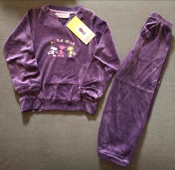 Pyjama 110/5 jaar nieuw paars fluweel beschikbaar voor biedingen