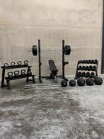 Pt set- kettlebells hexagon dumbbells slamballs, Sport en Fitness, Nieuw, Ophalen of Verzenden, Rug, Kettlebell