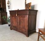 Zwaar antieke Boeren Louis Philippe dressoir B 135 H 107 D69, Antiek en Kunst, Ophalen