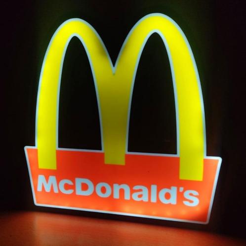 Lichtbak MC Donald's Logo Reclamebord Lamp Restaurant Plaque, Verzamelen, Merken en Reclamevoorwerpen, Gebruikt, Reclamebord, Verzenden