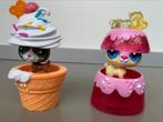 Littlest Pet Shop 2 figuren Cake set B Hasbro, Ophalen of Verzenden, Zo goed als nieuw