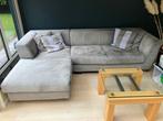 Nubuck lounge zetel grijs 260x90x70 + 1 zit, Ophalen, 250 tot 300 cm, Hoekbank, Leer