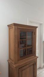 Massieve houten vitrinekast, Maison & Meubles, Armoires | Buffets, Enlèvement, Comme neuf
