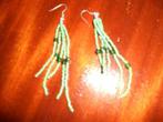 Boucles d'oreilles perles vertes - neuves, Vert, Pendantes, Enlèvement ou Envoi, Neuf