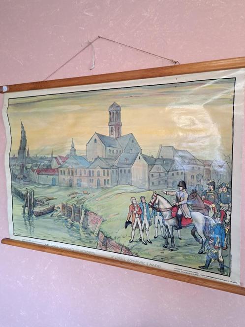 Schoolplaat Vanoffel 56 - Napoleon Bonaparte in Antwerpen, Antiek en Kunst, Antiek | Schoolplaten, Geschiedenis, Ophalen of Verzenden