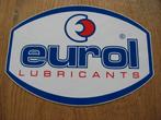 Vintage Sticker Eurol Lubricants Oliemerk, Ophalen of Verzenden, Nieuw, Bedrijf of Vereniging