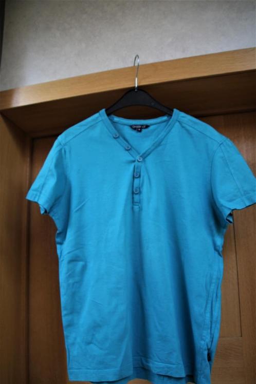 blauwe heren T-shirt S, Vêtements | Hommes, T-shirts, Comme neuf, Taille 46 (S) ou plus petite, Bleu, Enlèvement ou Envoi