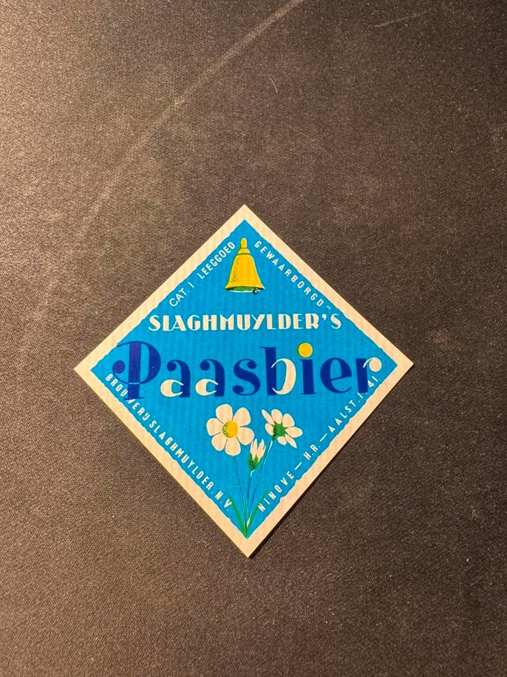 Bier etiket paasbier slaghmuylder, Verzamelen, Biermerken, Ophalen
