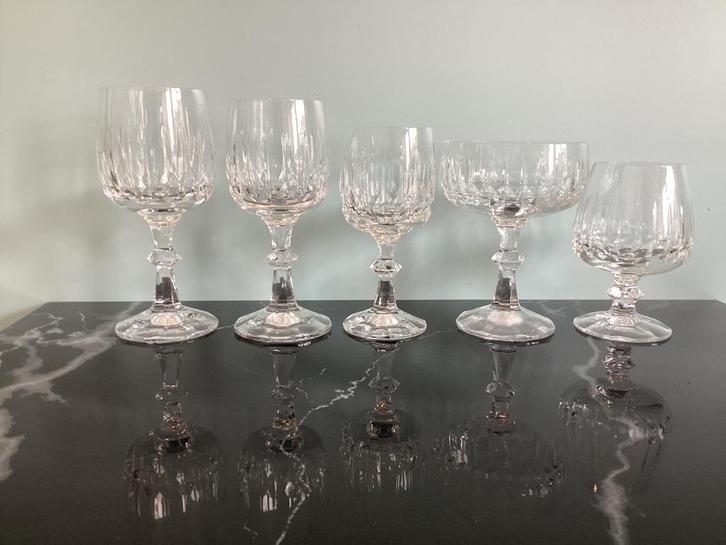Servies in kristal 60 glazen Schott Zweisel Tango. 027/Bb., Antiek en Kunst, Antiek | Servies compleet, Ophalen