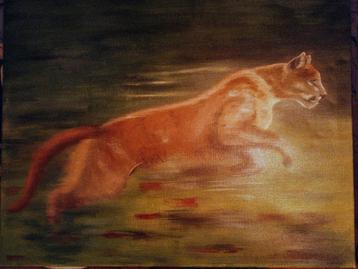 Schilderij op doek van poema. beschikbaar voor biedingen