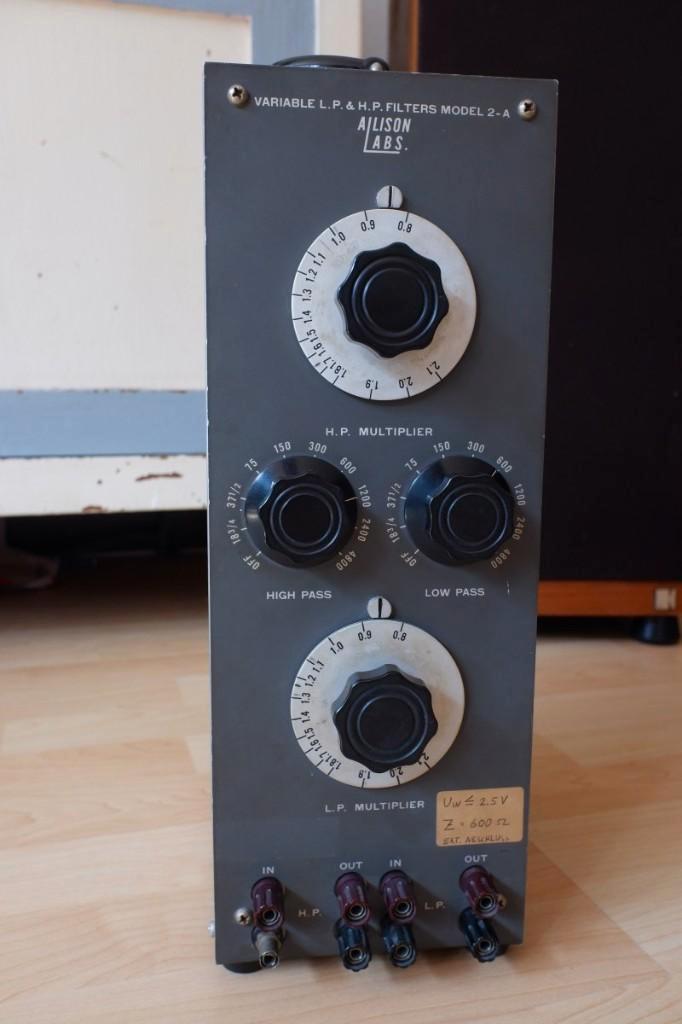 Allison Labs Variable L.P. & H.P. Filters Model 2-A, Muziek en Instrumenten, Effecten, Gebruikt, Overige typen, Equalizer, Ophalen of Verzenden