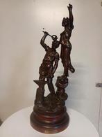 Prachtig beeld smid op aambeeld, Antiek en Kunst, Ophalen, Brons