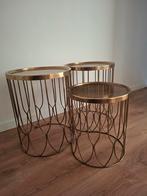 Gouden salontafel set van 3 te koop, Huis en Inrichting, Ophalen