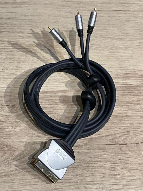 SCART naar COMPONENT Profigold 1,5 Meter 24 Karaat Goud, Audio, Tv en Foto, Audiokabels en Televisiekabels, Zo goed als nieuw