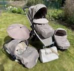 Noukies 3in1 buggy+verzorgingstas+speelhanger-Bruin, Kinderen en Baby's, Kinderwagens en Combinaties, Gebruikt, Combiwagen, Verstelbare duwstang