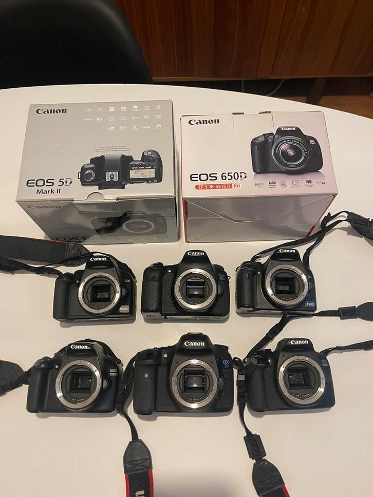 8x Canon EOS DSLR weinig clicks!, Audio, Tv en Foto, Fotocamera's Digitaal, Zo goed als nieuw, Spiegelreflex, Canon, Ophalen