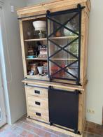 Dressoir in mangohout (bijna nieuw), Huis en Inrichting, Kasten | Dressoirs, Ophalen, 100 tot 150 cm, Zo goed als nieuw, Met lade(s)