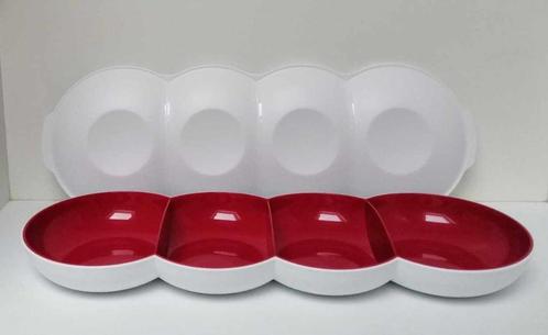 Tupperware™ « Tapasschaal Allegra » wit & rouge, Huis en Inrichting, Keuken | Tupperware, Nieuw, Bus of Trommel, Wit, Rood, Verzenden