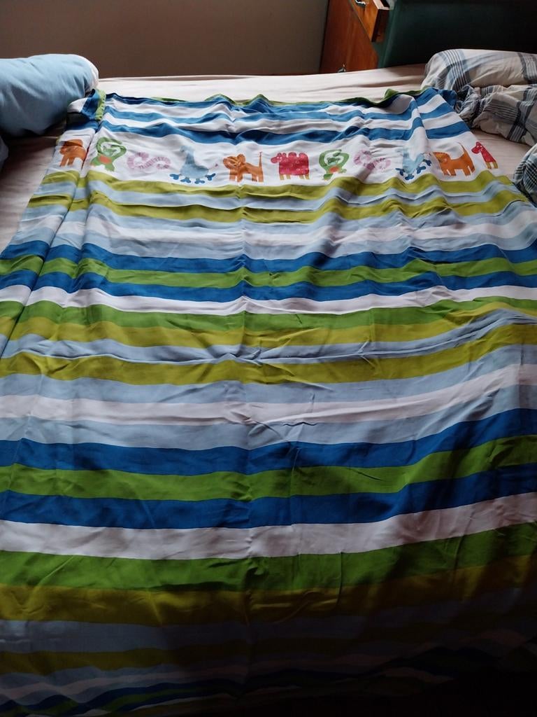 Dekbedovertrek 1 persoon, Garçon ou Fille, Housse de couette, Comme neuf, Vert