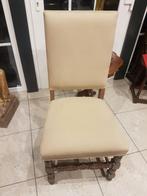 Houten stoelen met beige stof, Ophalen