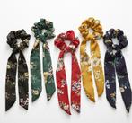 Vintage scrunchies bloemenprint met lint/strik - NIEUW!!!, Handtassen en Accessoires, Uiterlijk | Haarverzorging, Nieuw, Ophalen of Verzenden