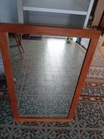 Miroir rectangulaire en teck Dimensions : 80 cm sur 50 cm, Rechthoekig, Ophalen of Verzenden