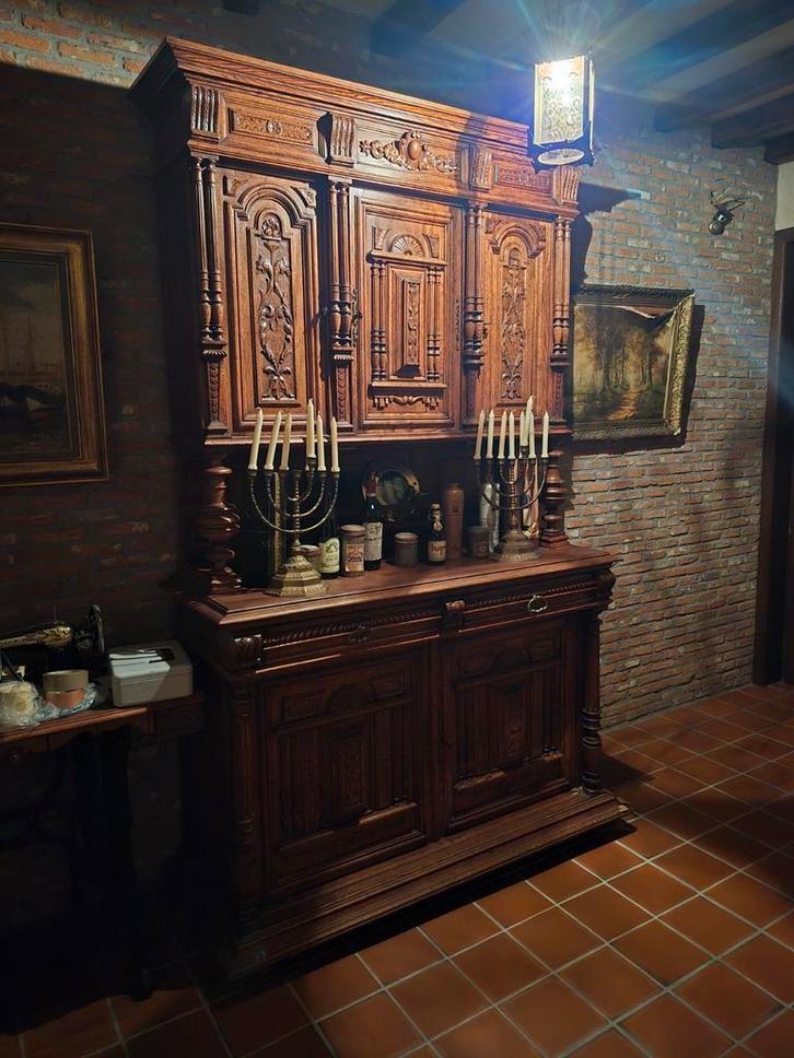 Mooie antieke eiken eetkamer, Antiek en Kunst, Antiek | Meubels | Kasten, Ophalen