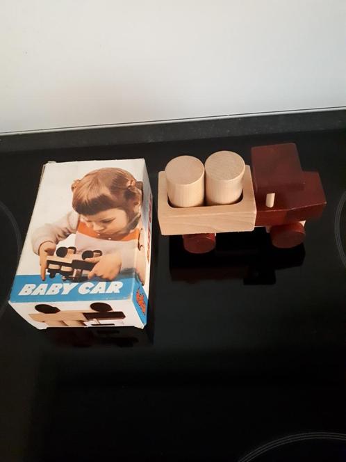 Retro lot Tofa houten Baby Car in doosje 25  stuks, Verzamelen, Retro, Ophalen of Verzenden