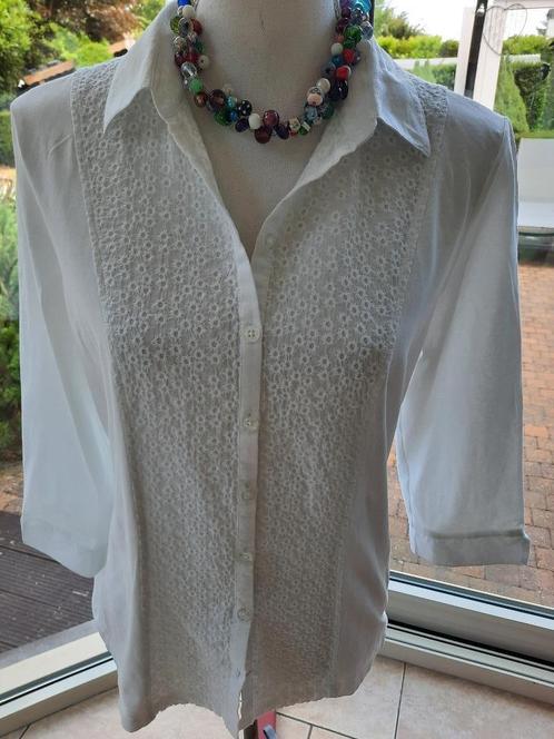 Supermooie blouse ERFO - 40, Kleding | Dames, Blouses en Tunieken, Zo goed als nieuw, Maat 38/40 (M), Wit, Ophalen of Verzenden