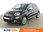 Fiat 500X 1.4 Turbo Lounge (bj 2016, automaat), Auto's, Fiat, 136 pk, 500X, Zwart, Leder