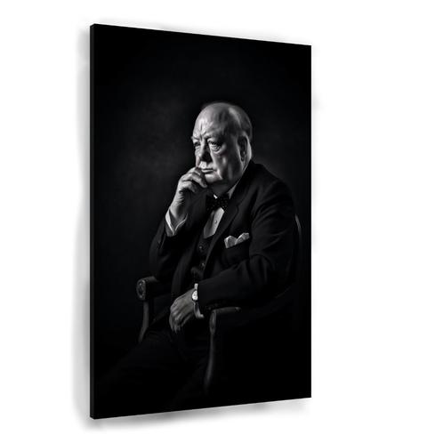 Toile Winston Churchill 50x70cm - 18mm., Maison & Meubles, Accessoires pour la Maison | Décorations murale, Neuf, Envoi