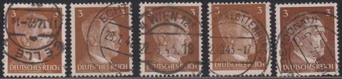 1941 - DUITSE RIJK - Adolf Hitler + CELLE, WIEN, e.a., Postzegels en Munten, Postzegels | Europa | Duitsland, Gestempeld, Overige periodes