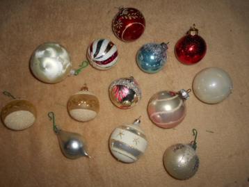 Vintage kerstballen - 13 stuks