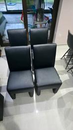 Set van 4 kunstleren stoelen met gebruikssporen, Huis en Inrichting, Stoelen, Ophalen, Zo goed als nieuw