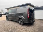 FORD TRANSIT CUSTOM * SPORT * L2 * 185PK * AUT *2 SCHUIFDEUR, Auto's, 4 cilinders, Leder en Stof, Bedrijf, 6 deurs