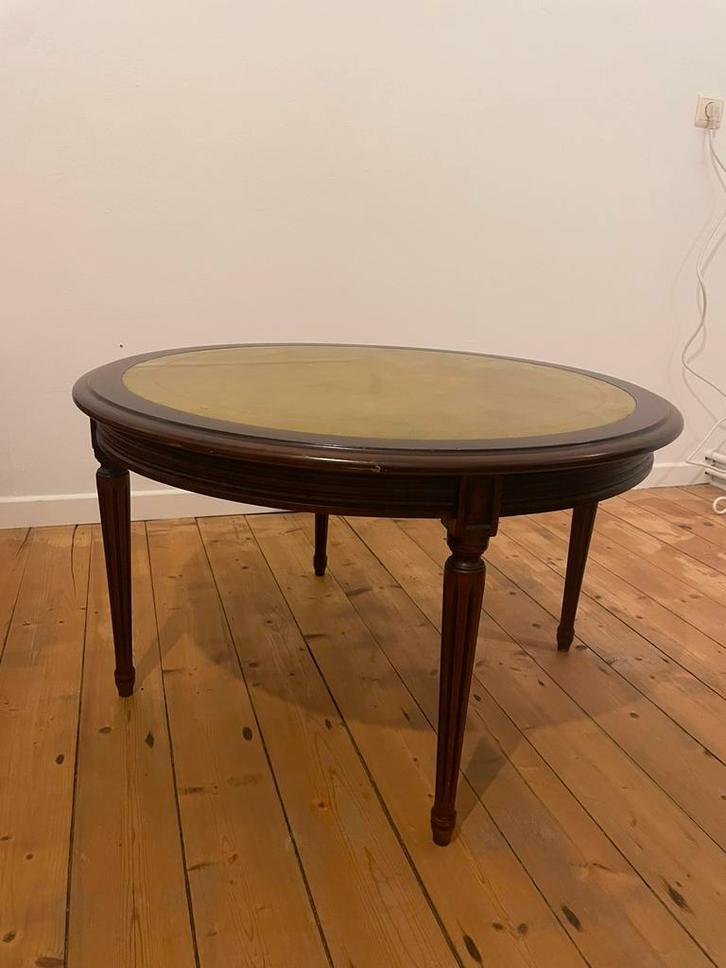 Antieke Salontafel, Huis en Inrichting, Tafels | Salontafels, Minder dan 50 cm, 50 tot 100 cm, 50 tot 100 cm, Rond, Overige houtsoorten