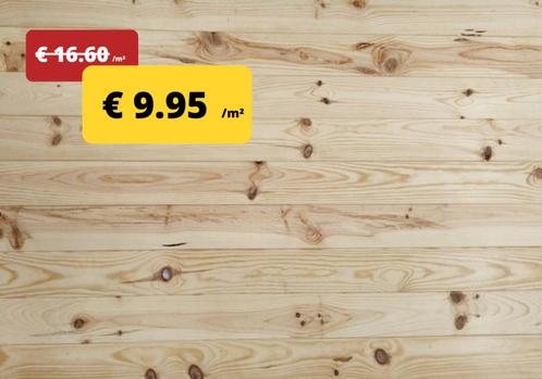 Grenen parket voor € 9.95 /m² - STOCKVERKOOP, Huis en Inrichting, Stoffering | Vloerbedekking, Nieuw, Parket, 75 m² of meer, Ophalen