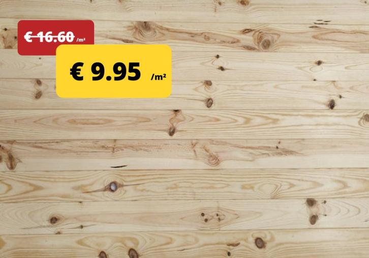 Grenen parket voor € 9.95 /m² - STOCKVERKOOP, Huis en Inrichting, Stoffering | Vloerbedekking, Nieuw, Parket, 75 m² of meer, Ophalen