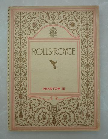 dealer salesbrochure 1938 Rolls-Royce 40-50 H.P. Phantom III beschikbaar voor biedingen