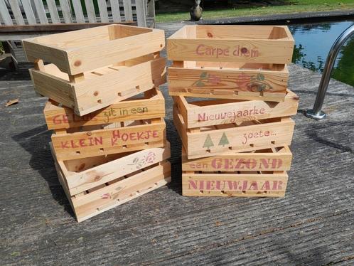 Houten kistjes, Huis en Inrichting, Woonaccessoires | Kisten, Zo goed als nieuw, Ophalen