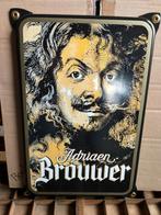 Adriaen Brouwer . Emaille bord . 49 op 29 cm, Verzamelen, Biermerken, Nieuw, Ophalen of Verzenden
