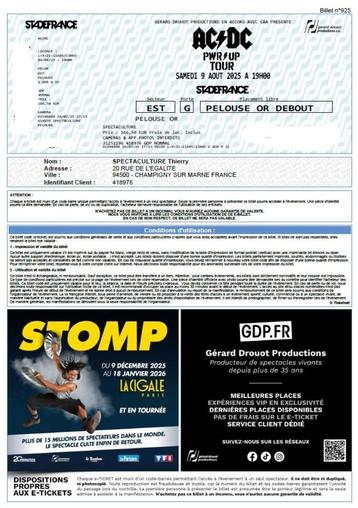 ACDC 9/8/25 concertticket beschikbaar voor biedingen